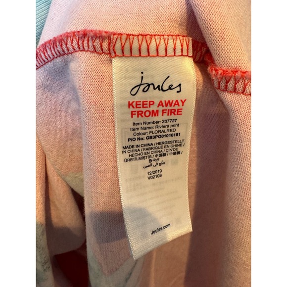 Joules Coral Floral Mini Dress - Picture 8 of 9